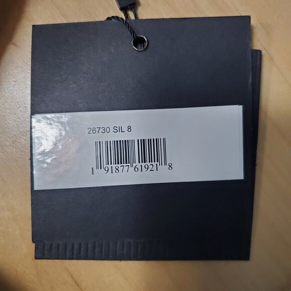 Mac Duggal Sequined One Shoulder Cut Out Gown Silver 26730 Size 8 New - Picture 14 of 14